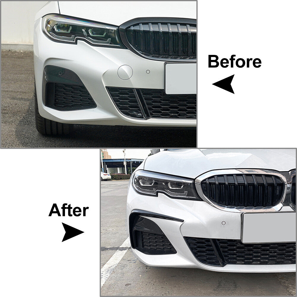 Front Fog Lamp Frame Decoration Trim FIT for BMW 3 Series G20 2019-2022
