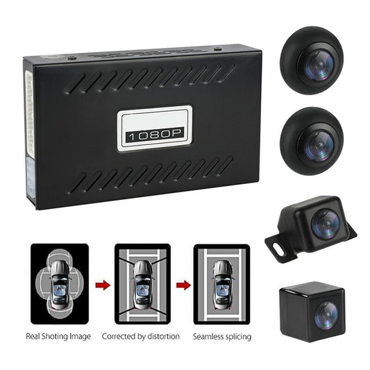 Car 360 Degree Surround Bird View Panorama DVR System 4Camera Parking Assistance