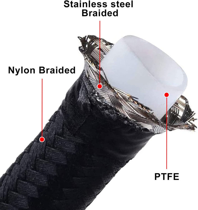 6AN 3/8 inch fuel hose EFI LS fuel injection 6AN fuel line E85 fuel line connector