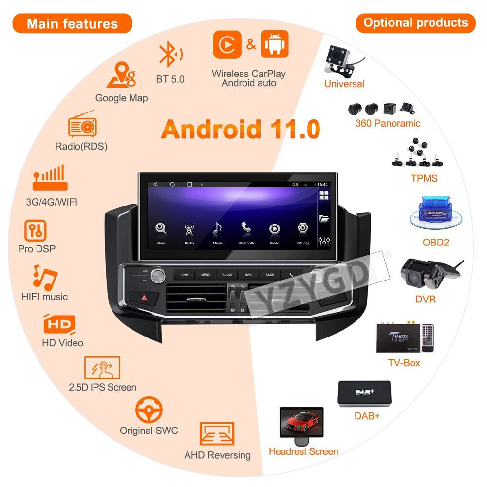 for Mitsubishi for Pajero 2006-2018 12.3Android Car Radio CarPlay Receiver Screen