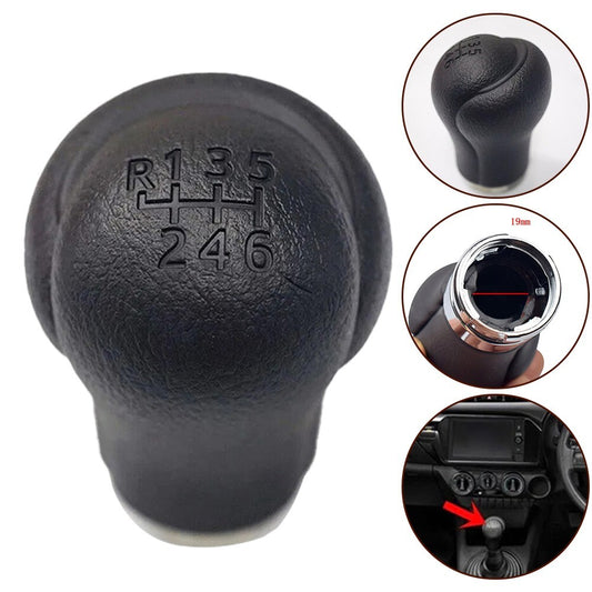 BLACK GEAR SHIFT KNOB FOR MANUAL 6 SPEEDS for TOYOTA for HILUX REVO 2015-20