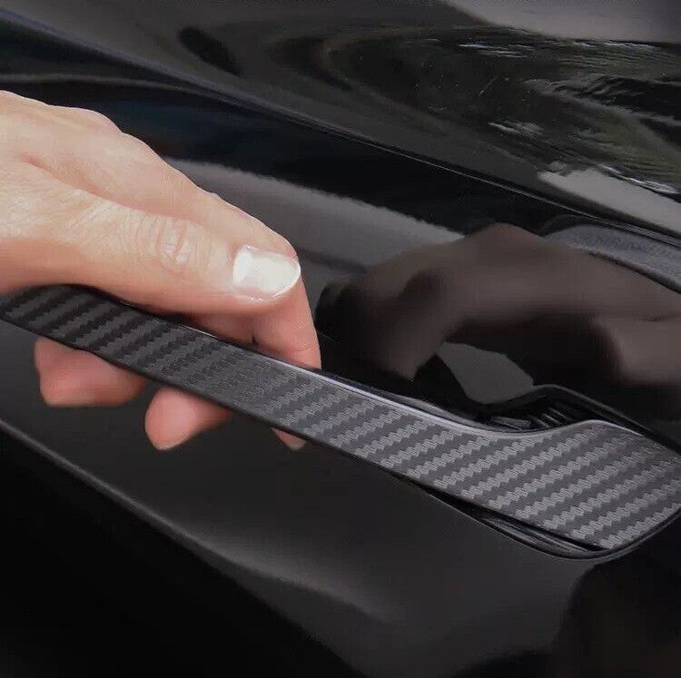 Carbon Fiber Door Handle Cover Anti-Scratch Car Accessories for Tesla for Model Y 23