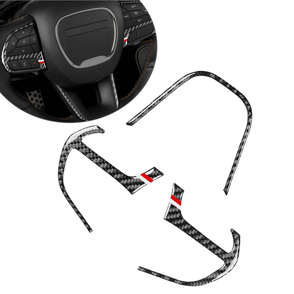 Steering Wheel Decor Cover Trim FIT for Jeep for Dodge for Challenger Charger Durango