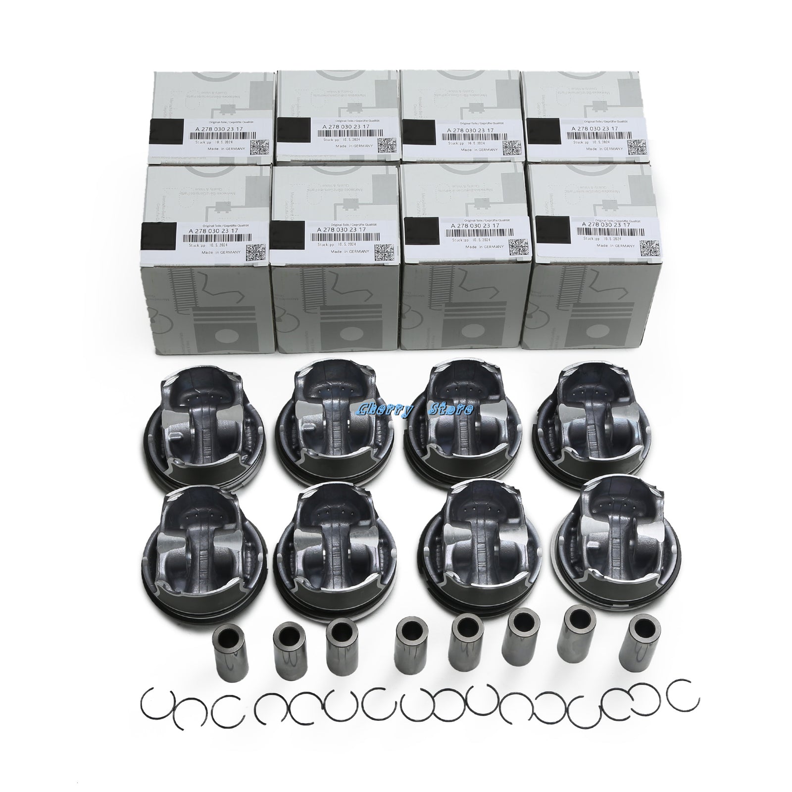 8 pistons and rings fit for Mercedes-Benz CLS500 CLS550 CL500 M278 4.6/4.7L