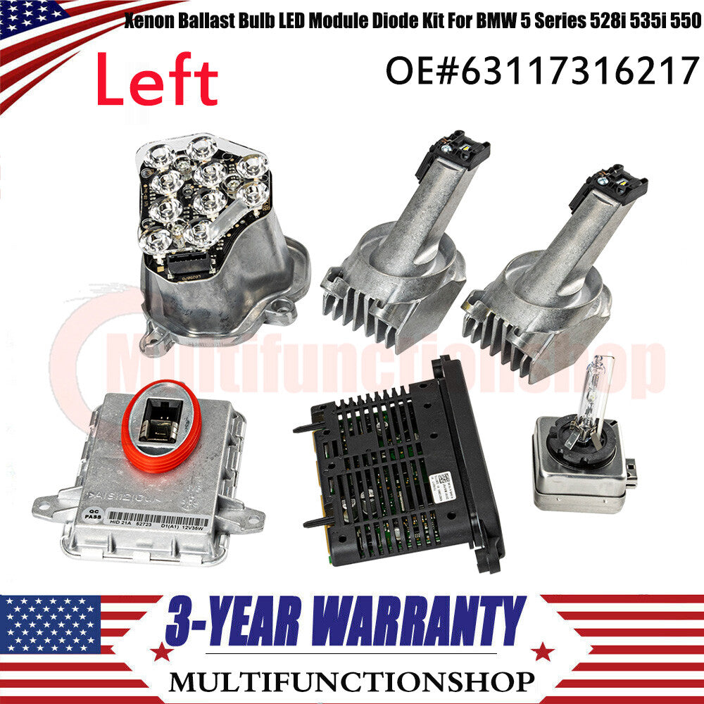 Left Xenon Ballast Bulb LED Module Diode Kit for BMW 5 Series 528i 535i M5 11-13