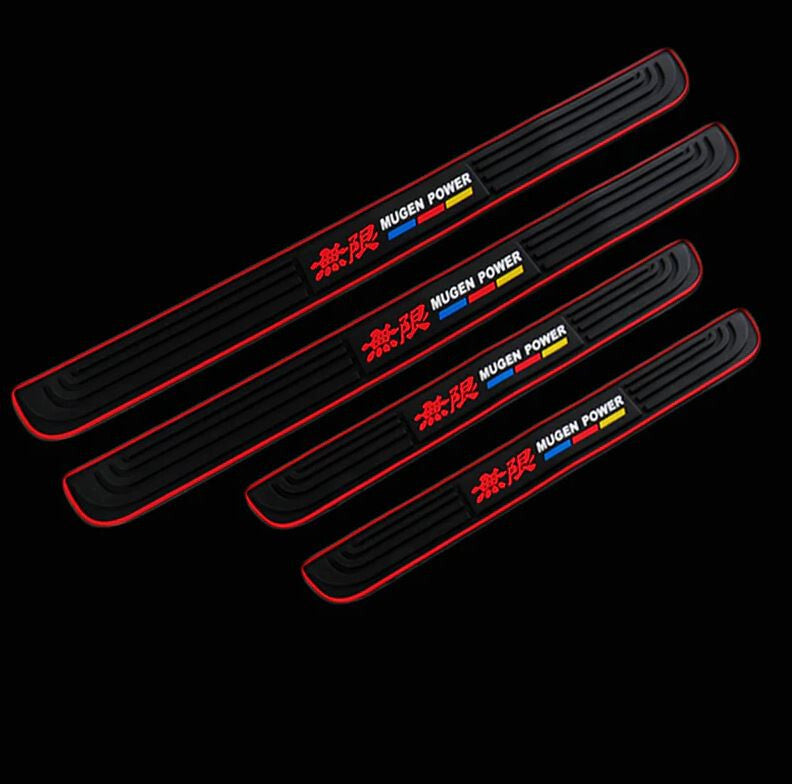 Car door and window protection sticker badge strips, Mugan red and black, suitable for Honda for Acura .