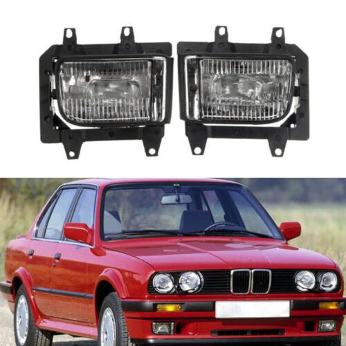 2Pcs Front Lower Bumper Fog Light Lens Cover Clear For 1985-1993 for BMW E30 325i