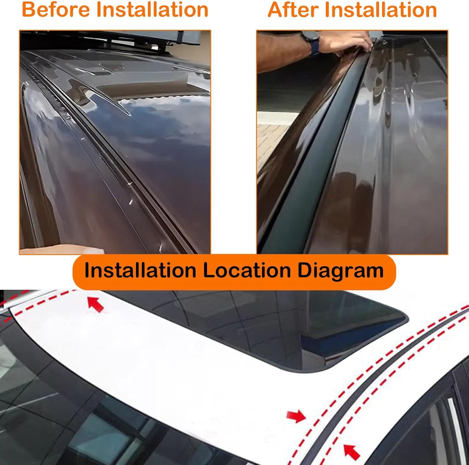 2 for 2009-2013 for Toyota for Corolla Left & Right Roof Trim Seal Replace 75555-02110