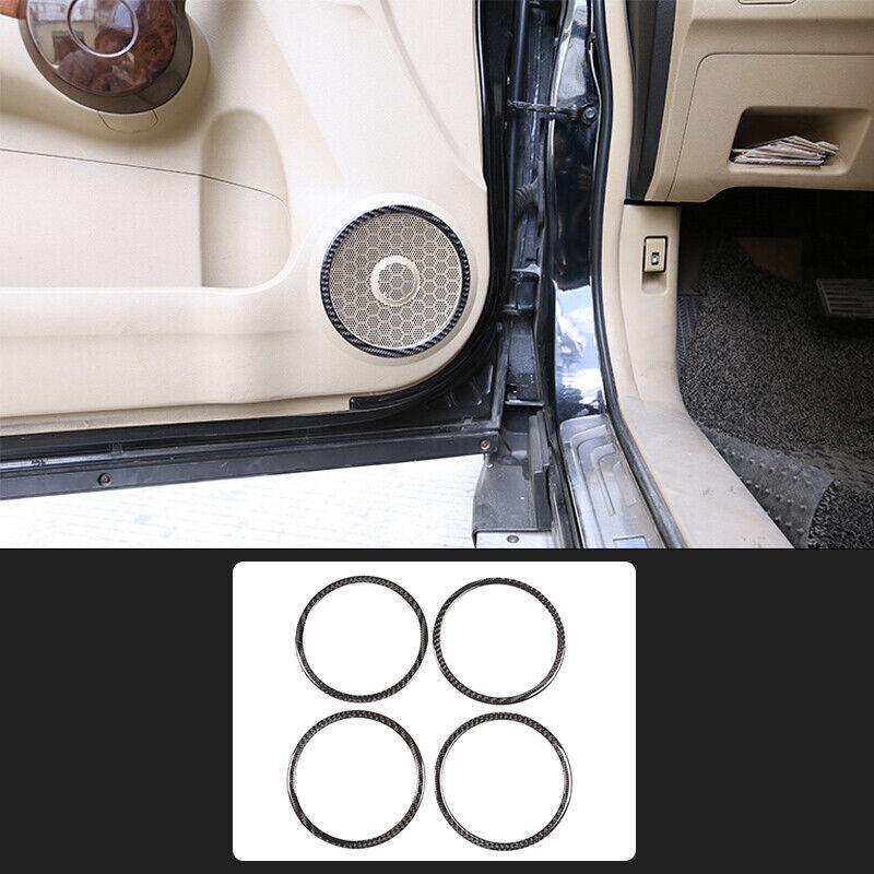 For 2007-11 for HONDA CR-V CRV real carbon fiber inner door speaker frame trim 4pcs