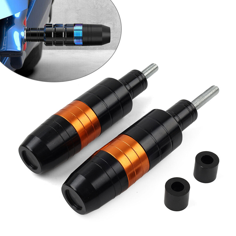 8MM Motorcycle Frame Exhaust Slider Falling Protector Anti Crash Pad 2X