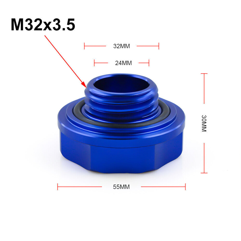 Blue Oil Filler Cap+ Radiator Cap+ Oil Dipstick for Honda for Acura K24 K Series