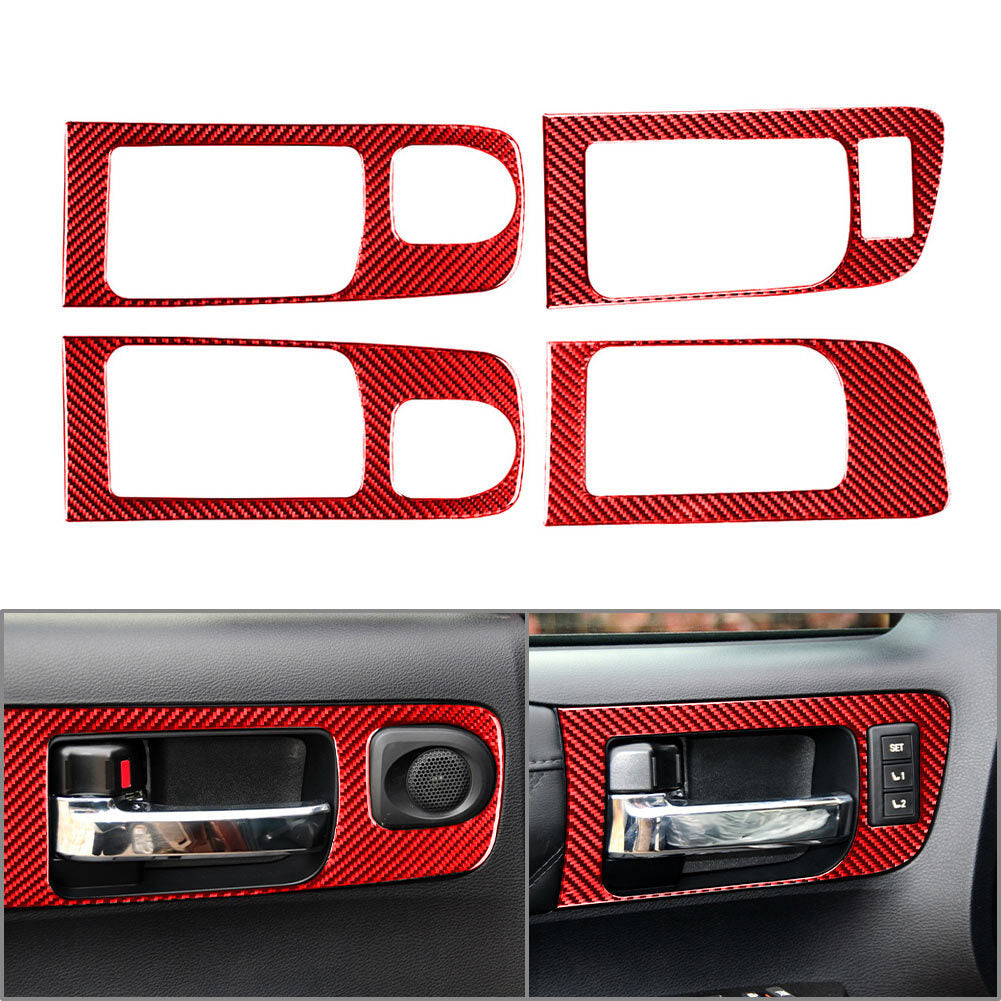 LHD Carbon Fiber Inner Handle Frame Trim FIT for Toyota Tundra 2014-2021