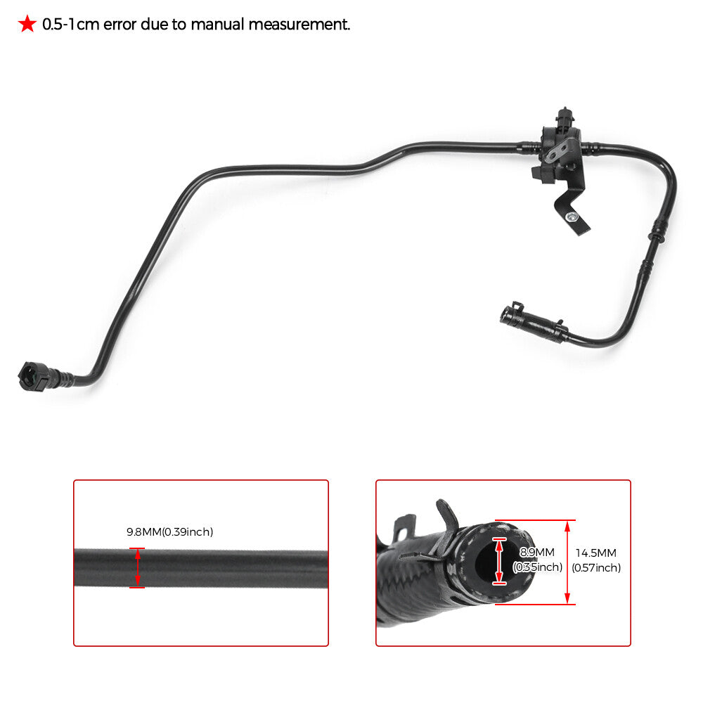 For 2014-2019 Fiesta for Ford Fuel Vapor Vent Purge Valve VMV Hose 1.6L Non-turbo