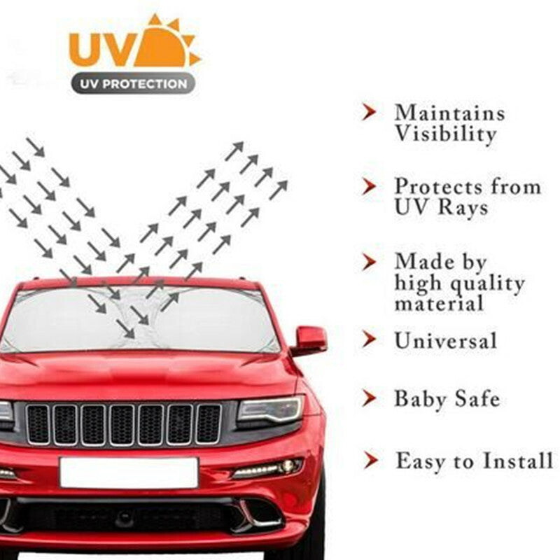Car Foldable Front Rear Windshield Sunshade Windows Protection Shield Covers