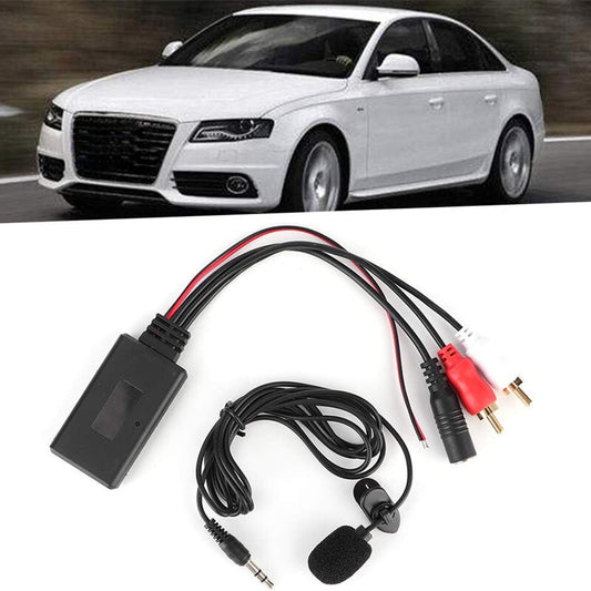 Car Audio Cable Bluetooth AUX Module 2 RCA Cable Adapter with Hands?Microphone