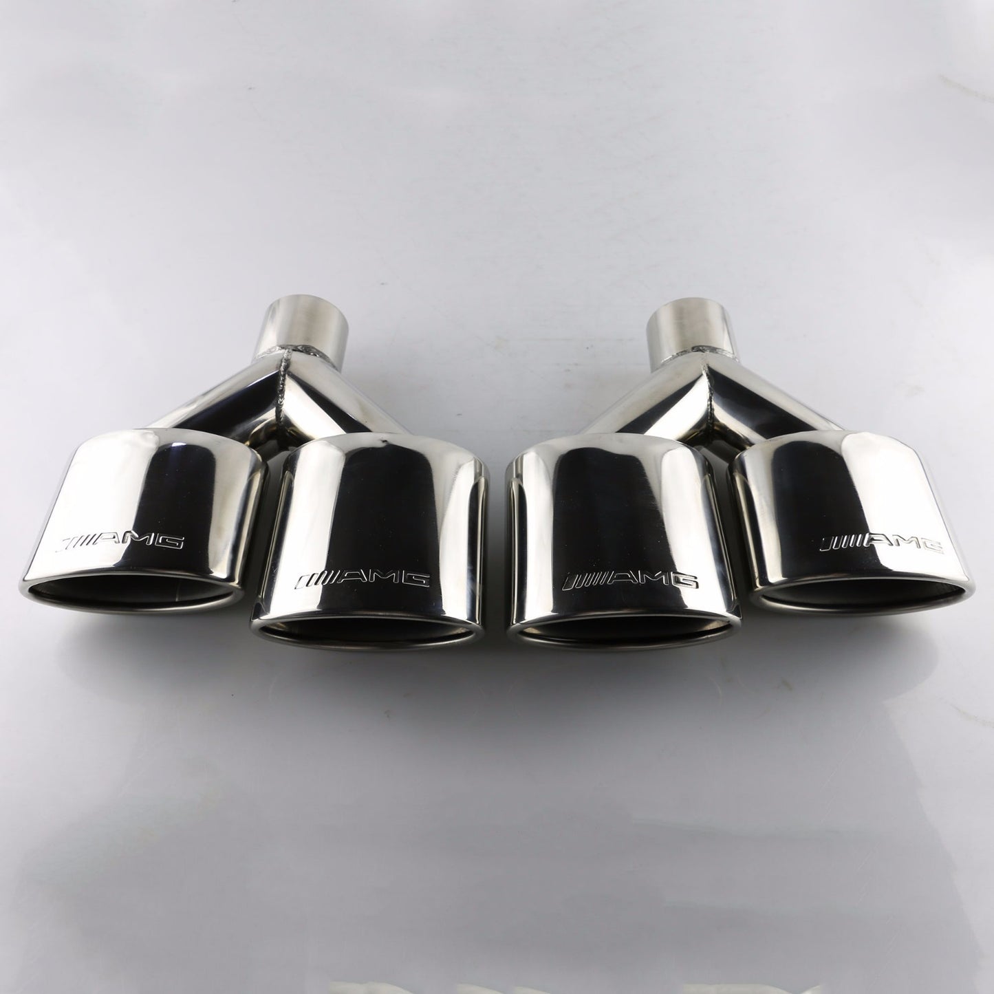AMG Dual Universal Exhaust Stainless Oval Exhaust Tips fit for Mercedes-Benz C-class