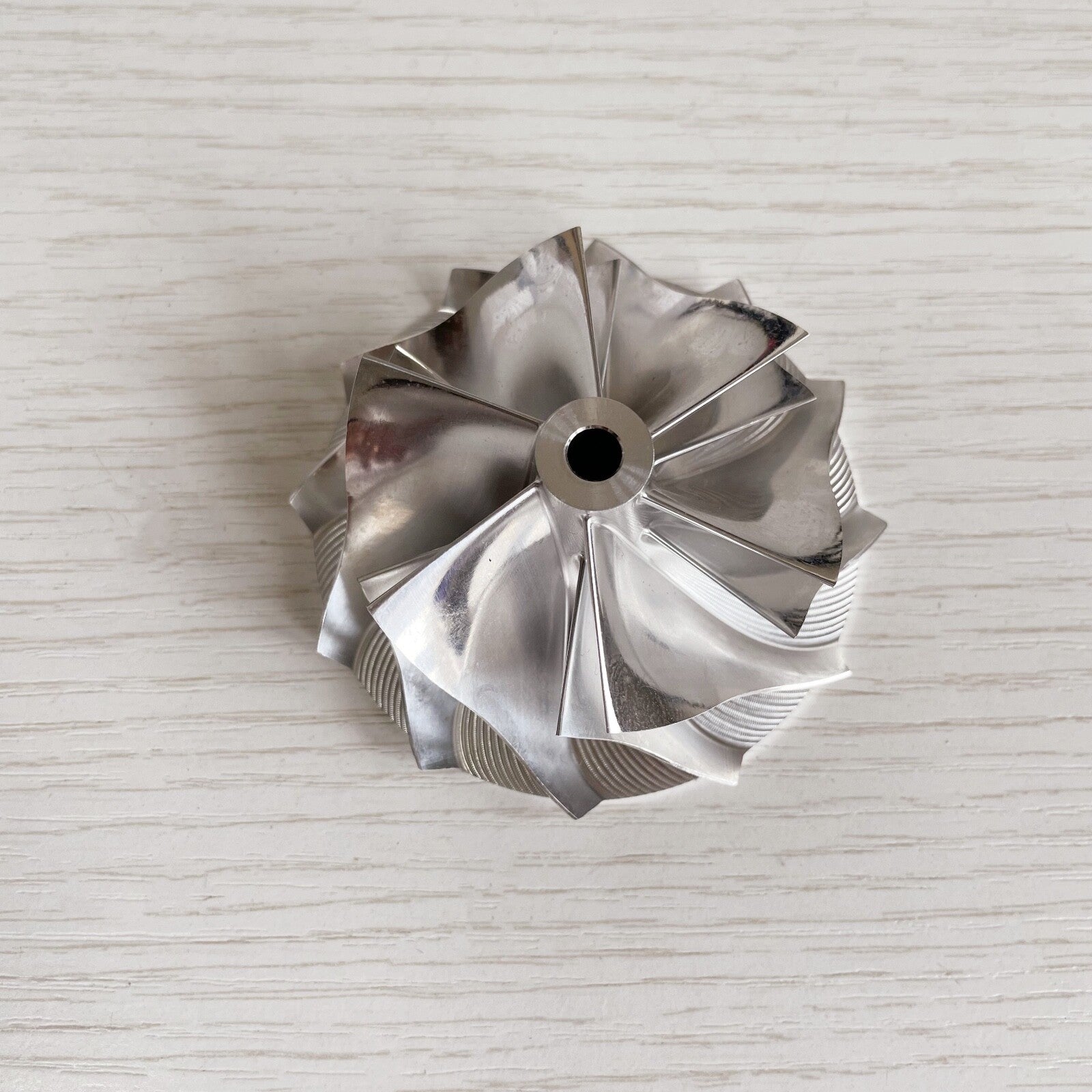 K16 54.20/66.57 mm 6+6 blade turbine milling/aluminum 2618/billet compressor wheel