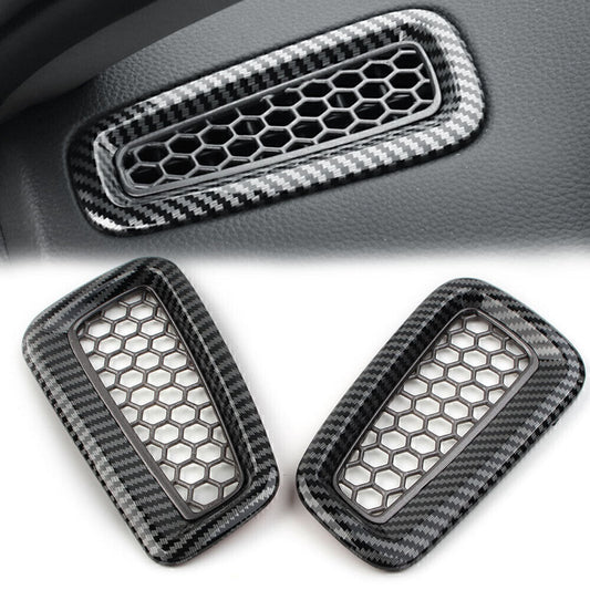 For 2022 Up for Honda for Civic 11th Carbon Fiber Dashboard LR Air Outlet Vent Cover