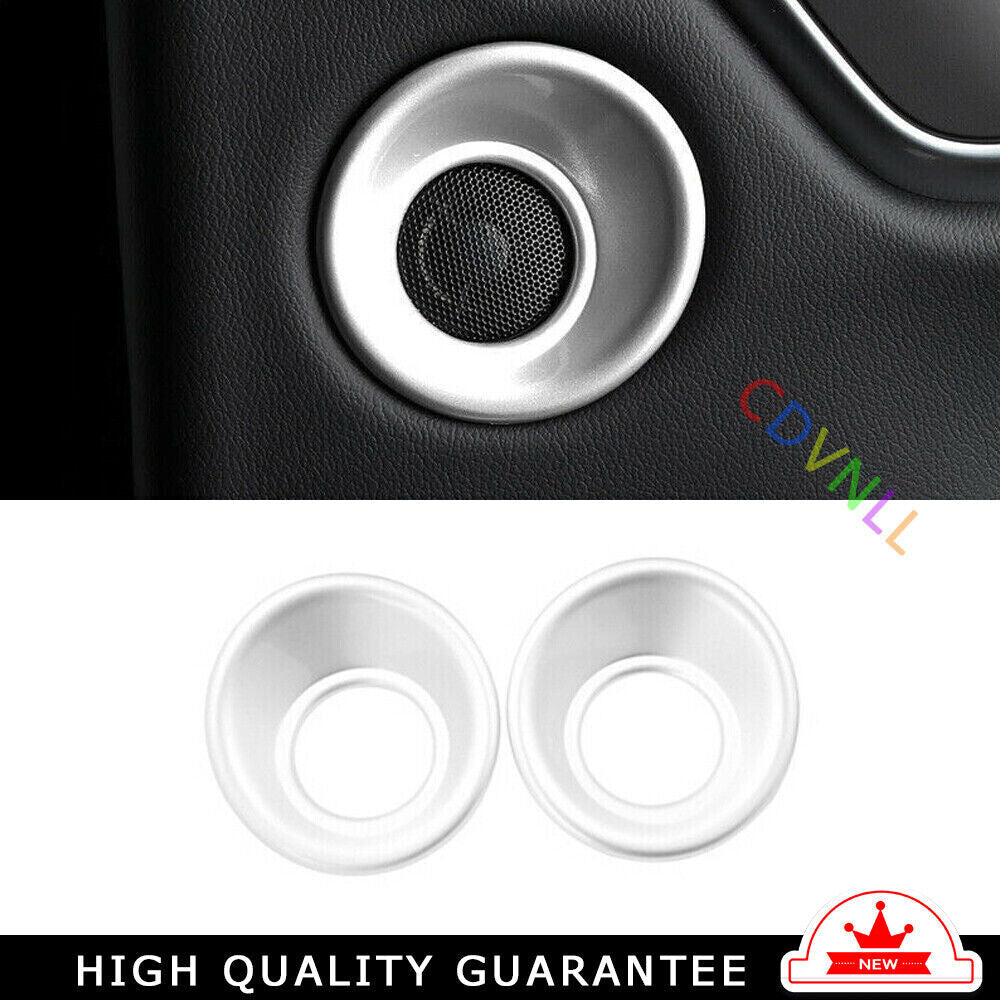 Inner Door Speaker Ring Cover Trim 2X for Honda CRV CR-V 2017-2022 Matte Silver