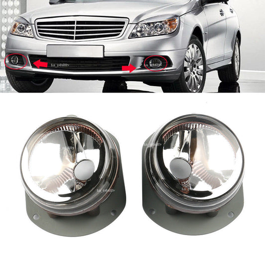 Pair LH RH Fog Light Lamp No Bulb for Mercedes C300 CL550 CLK350 2048202256