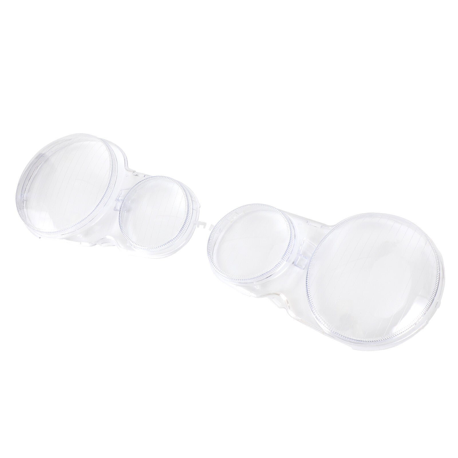 Left +Right Headlight Lens Plastic Cover Shell for Mercedes E Class W210 96-2002