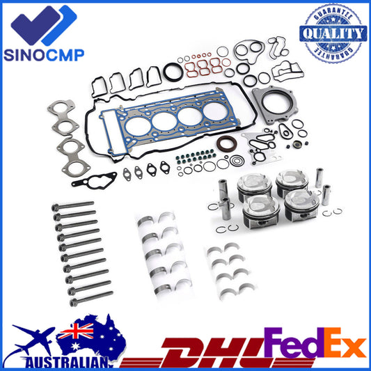 M271 1.8 Engine Overhaul Pistons Gasket Kit for Mercedes-Benz C200 CGI W204 W212
