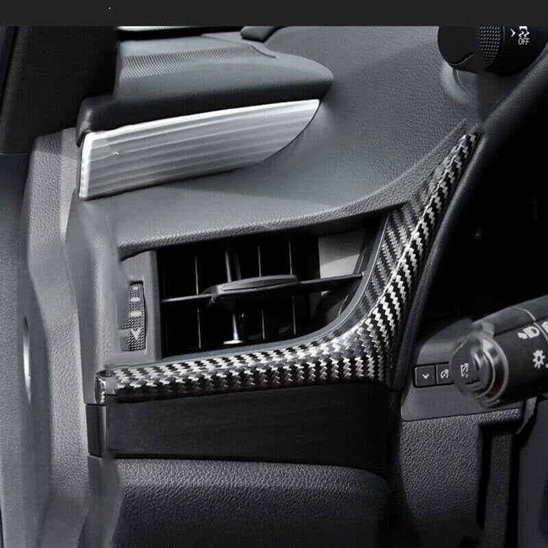 for Lexus ES350/300h/250 2019-22 Carbon Fiber ABS Dashboard Decor Cover Trim 2Pc