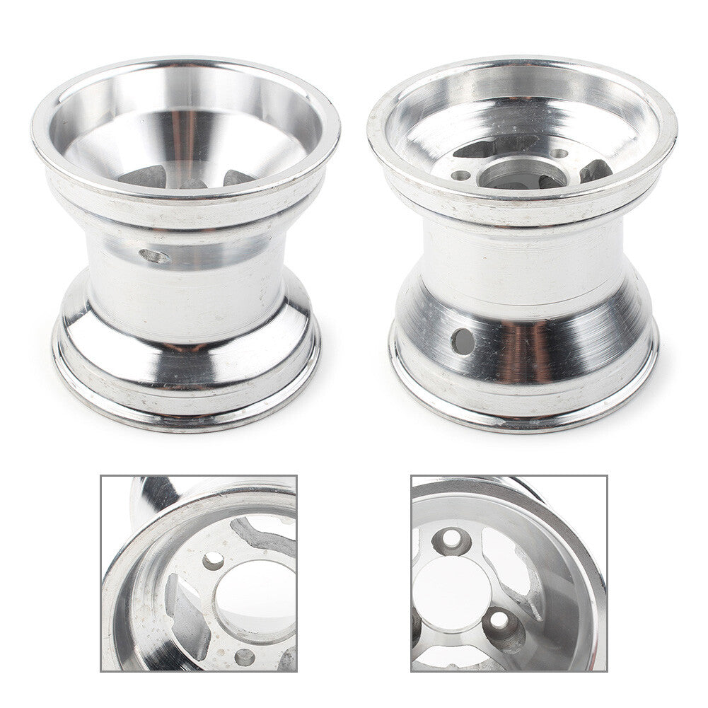 10X4.50-5 Front Wheel Rim Hub for GO KART KARTING ATV Buggy Aluminum Silver 2PCS