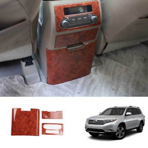 Trim Interior Decor Full Set Brown Wood Grain for Toyota Highlander 2008-2013