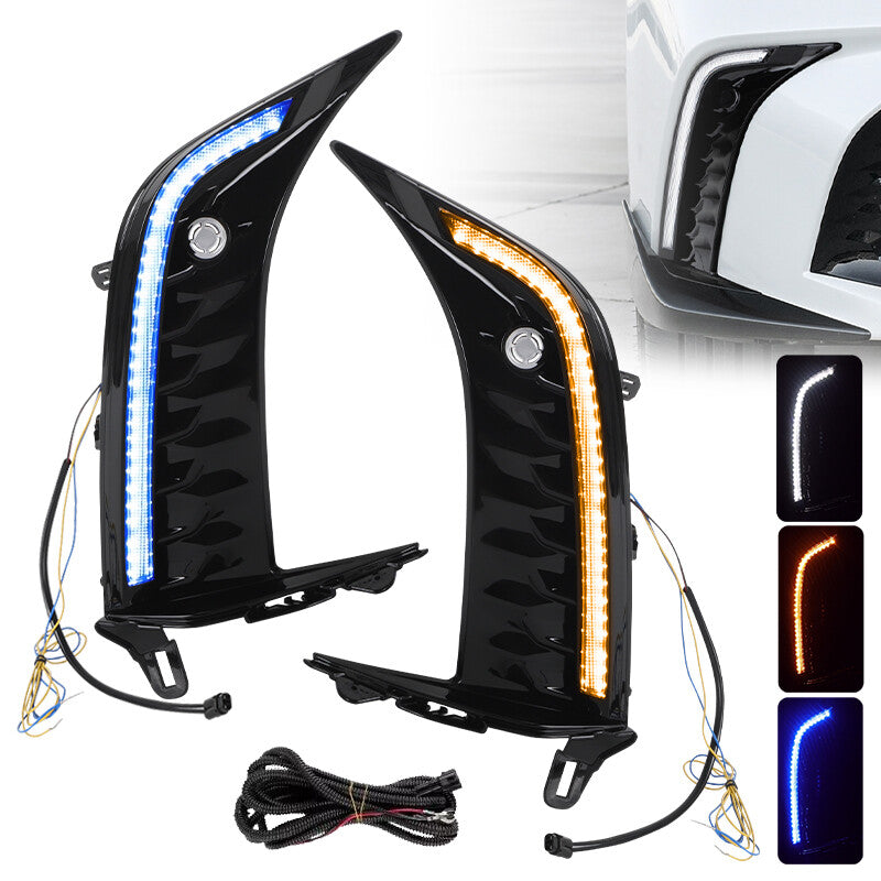 2x LED DRL Daytime Running Light Fog Lamp with Turn for Toyota for Camry SE XSE 2025