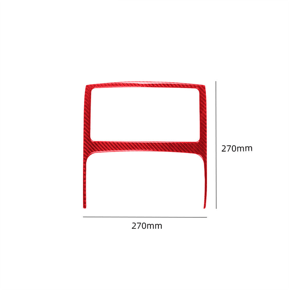 Red Carbon Fiber Central Control Button Frame Trim For Toyot@ FJ Cruiser 2007-21