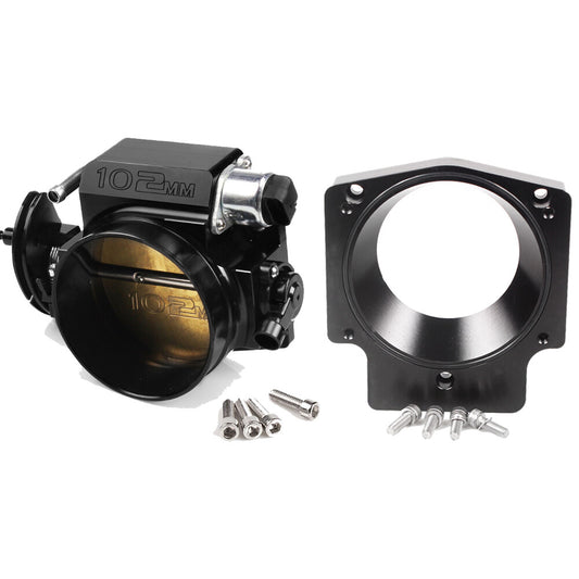 New 102mm Throttle Body+TPS IAC Adapter Plate For GM III LS1 LS2 LS6 LS7 LSX LS