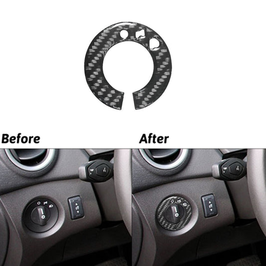 Carbon Fiber Interior Dim Light Control Cover Trim for Ford Fiesta 2011-2015