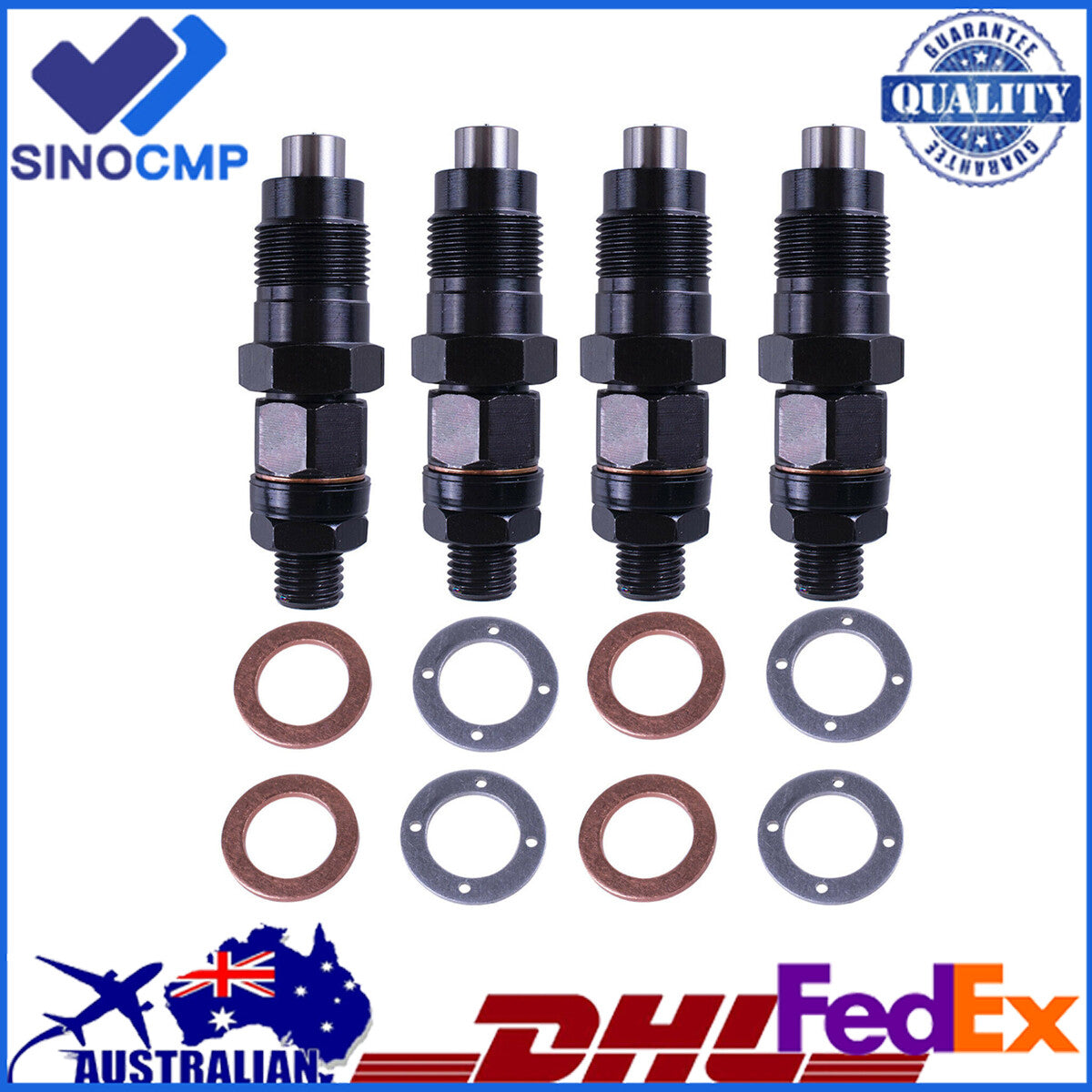 4Pcs New Diesel Fuel Injectors For Hilux Surf 2L-TE 2.4L