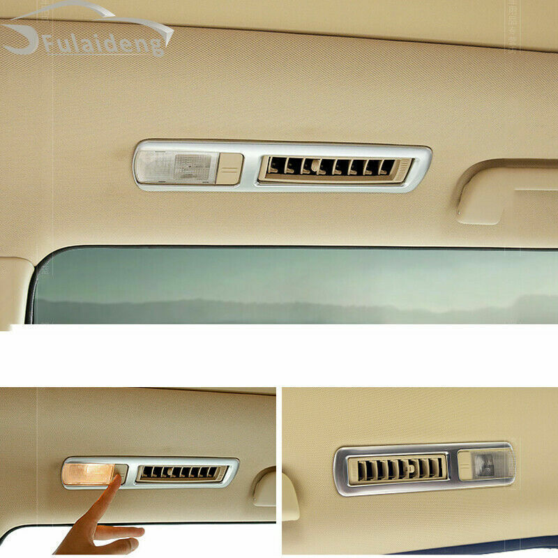 Silver Inner Roof Rear Reading Light Cover Trim for Toyota Highlander 2014-2019