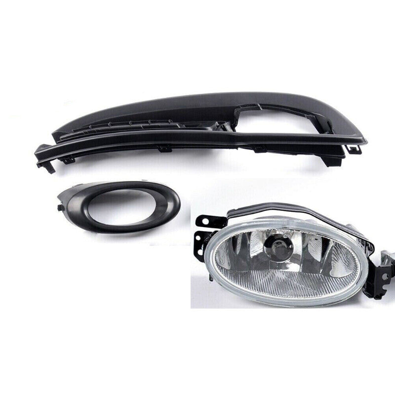 Partially assembled left front fog light frame for 2013-2015 for Honda for Civic sedans.