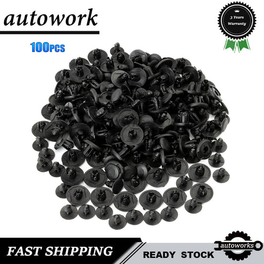 100PCS Front Fender Clip Retainer Bumper Rivet for Honda Replaces 91512-SX0-003