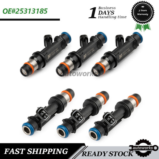6PCS Fuel Injectors 25313185 for Chevrolet Trailblazer for GMC Envoy 4.2L 2002-2004