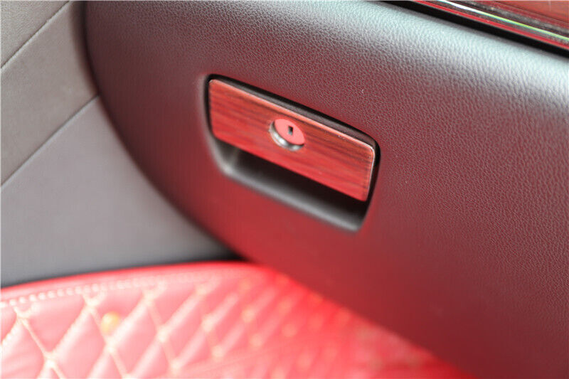 for Co -Pilot Storage Box Handle Sticker Trim for Cadillac ATSL 14-17 Red Wood Grain