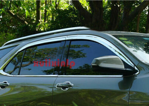 for Chevrolet Equinox 2018-23 Chrome Window Vent Visor Sun Rain Deflector Guard