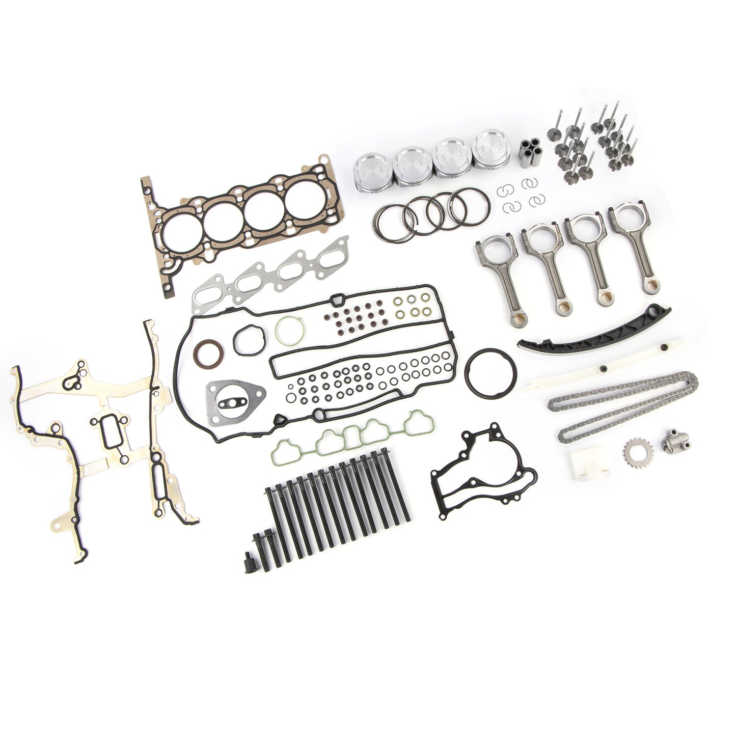 Engine Pistons Overhaul Rebuild Kit 4x Con Rods For 11-16 for Chevy for Cruze for Buick 1.4L