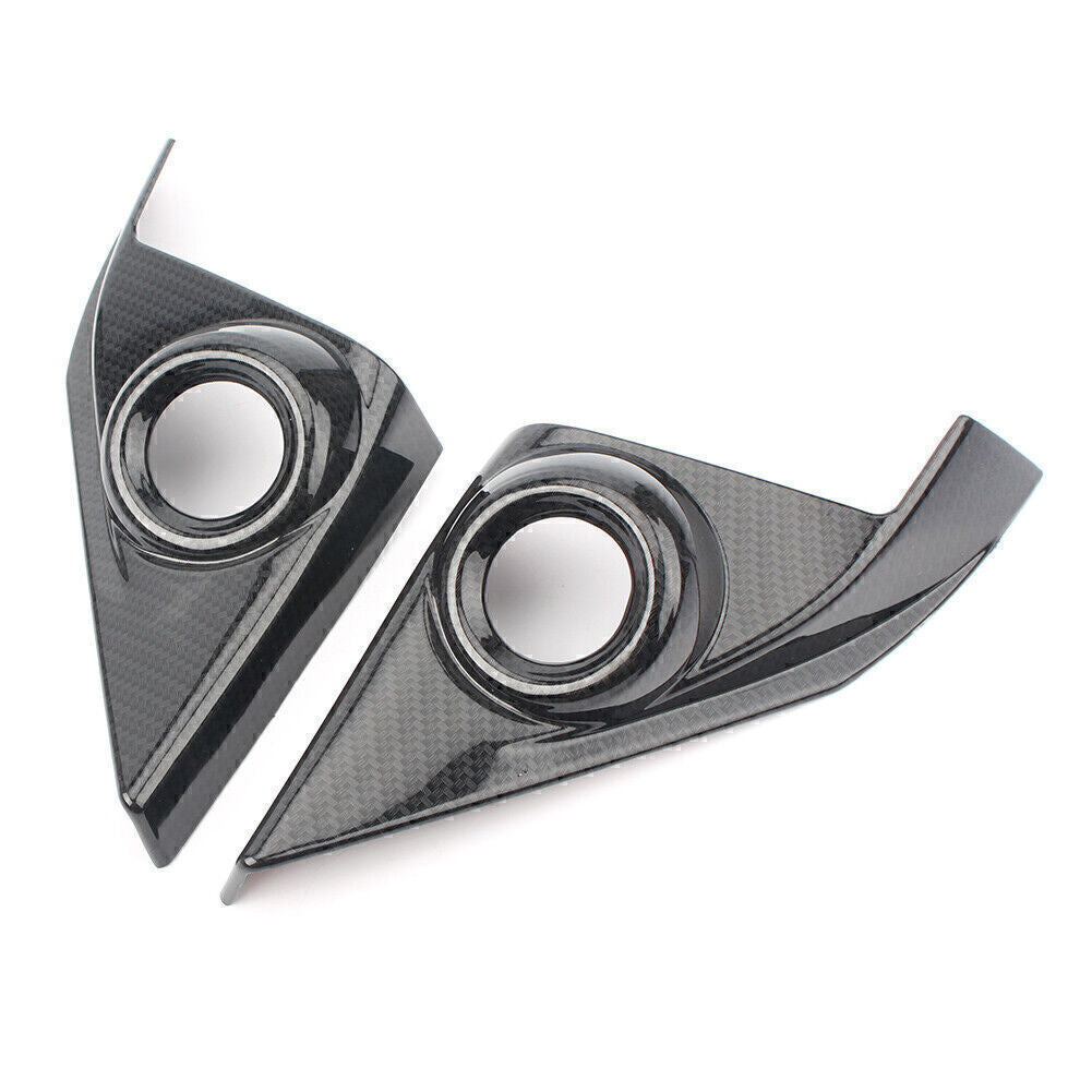 for Honda for Civic 2016-2017 Carbon Style Door Speaker Cover A-Pillar Interior Trim