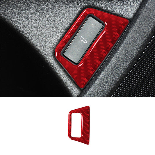 Red Carbon Fiber Rear Tailgate Lift Button Cover Trim for Audi Q7 2007-2015