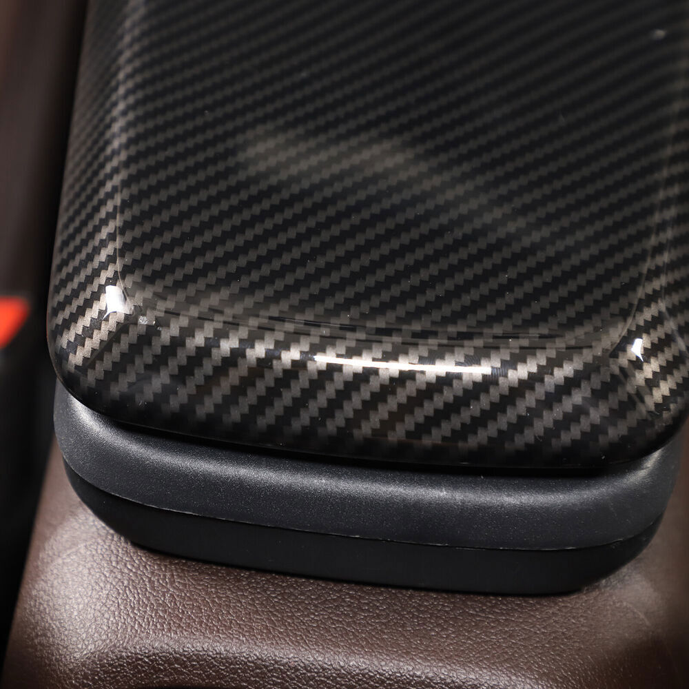 Carbon Fiber Look Inner Armrest Storage Box Trim Cover Fit for BMW X1 2023-2025