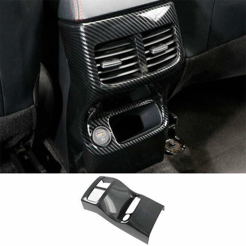 for Kia Seltos 2020-2023 Carbon Fiber ABS Rear Air Outlet Vent Panel Cover Trim
