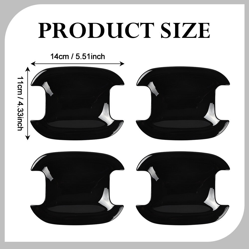 5X Car Door Bowl Scratch Protector for Ford Maverick Bronco 22-24 Golssy Black