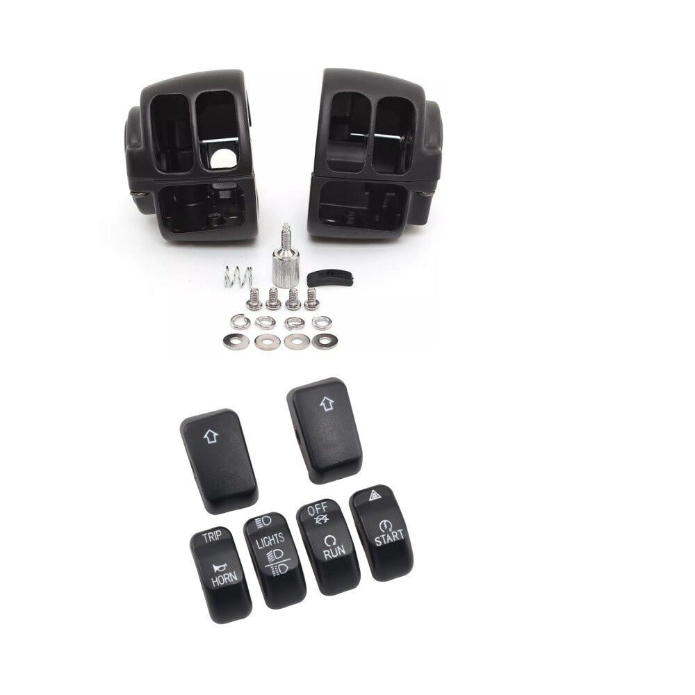 Black Hand Control Switch Housing Cover Button Cover Cap for Harley Sportster
