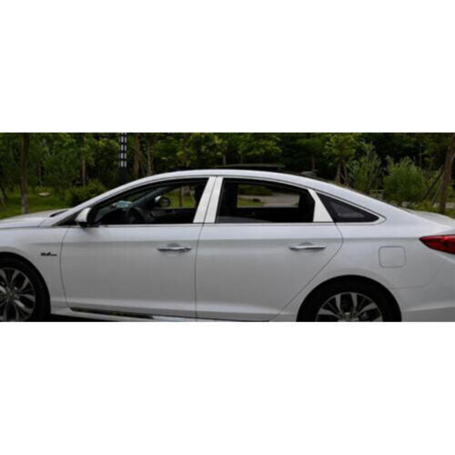 Chrome Pillar Posts for Hyundai Sonata 2015-2019 6p Door Trim Mirror Cover Decor