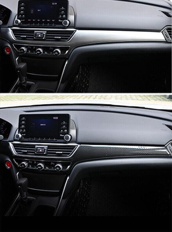 Car for Honda Accord 18-22 Carbon Fiber ABS Central Console Dashboard Strip Trim