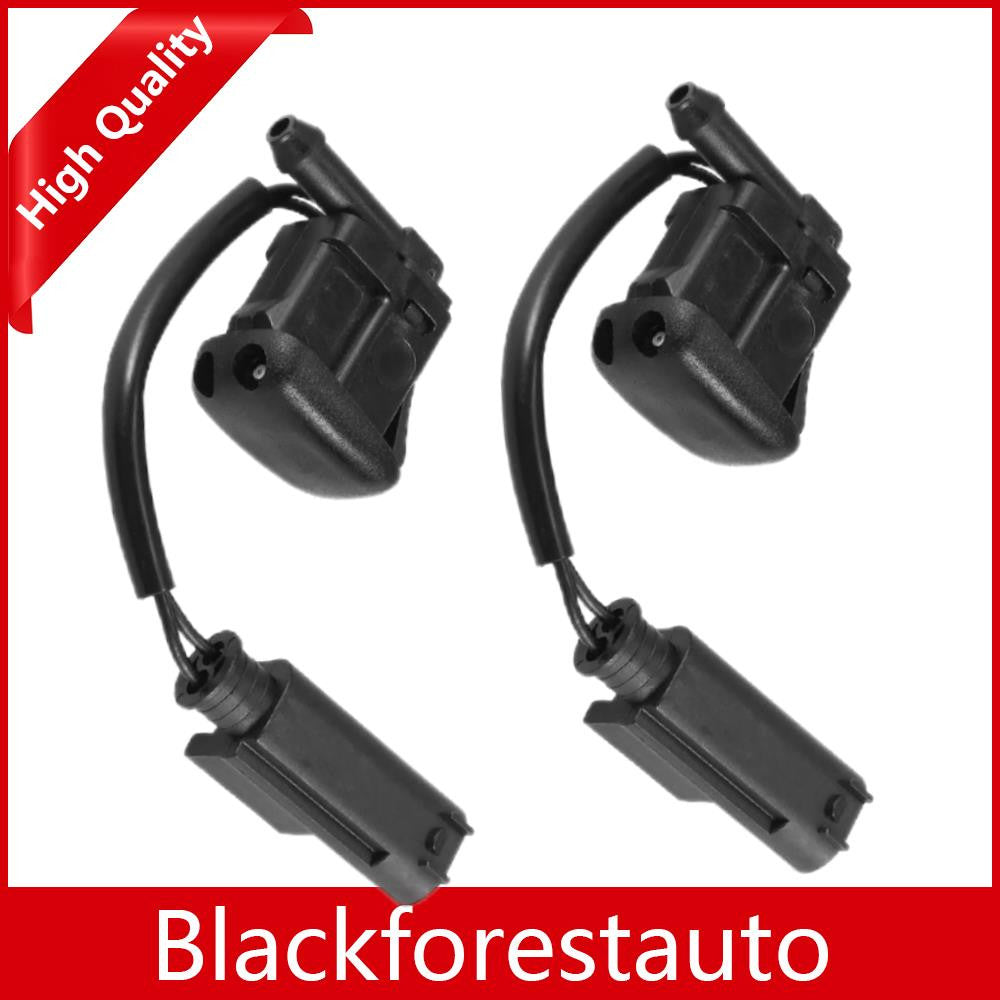 Pair Windshield Heated Washer Sprayer Nozzle for 5 Series E39 525 528 530 540 M5